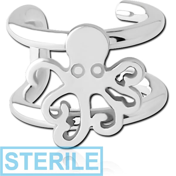 STERILE SURGICAL STEEL ILLUSION EAR CUFF