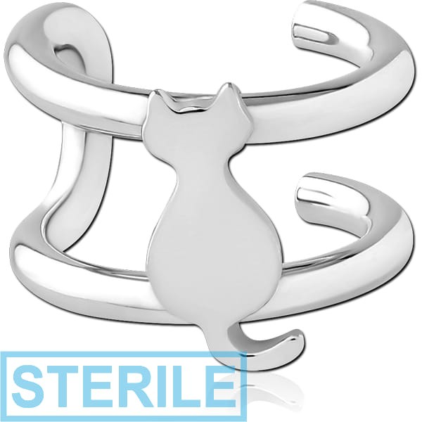 STERILE SURGICAL STEEL ILLUSION EAR CUFF
