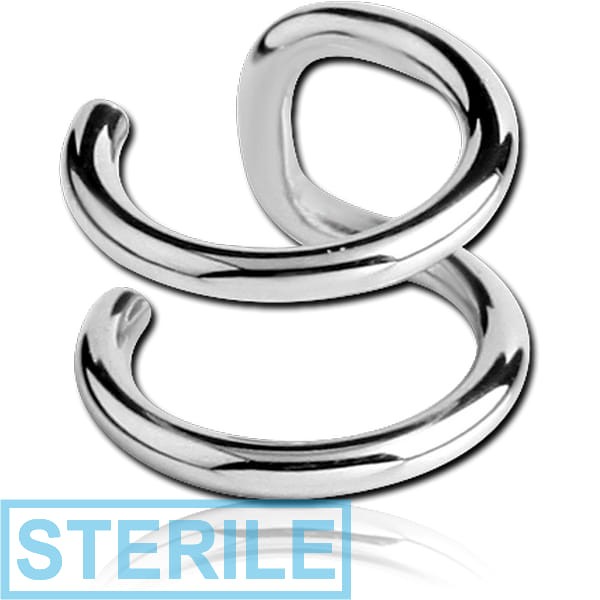 STERILE SURGICAL STEEL ILLUSION EAR CUFF