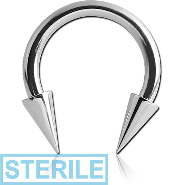 STERILE SURGICAL STEEL INTERNALLY THREADED CIRCULAR BARBELL WITH CONES