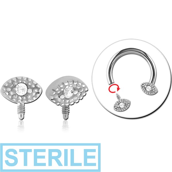 STERILE SURGICAL STEEL ATTACHMENT INTERNALLY THREADED FOR CIRCULAR BARBELL
