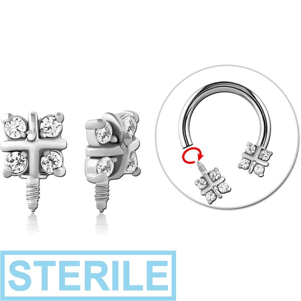 STERILE SURGICAL STEEL ATTACHMENT INTERNALLY THREADED FOR CIRCULAR BARBELL