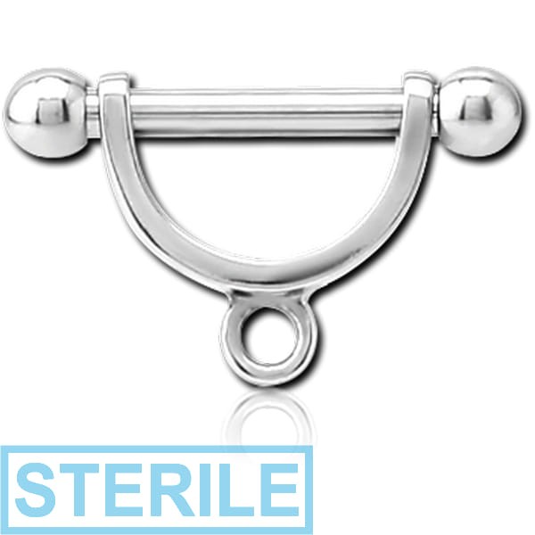STERILE SURGICAL STEEL INTIMATE SHIELD WITH HOOP