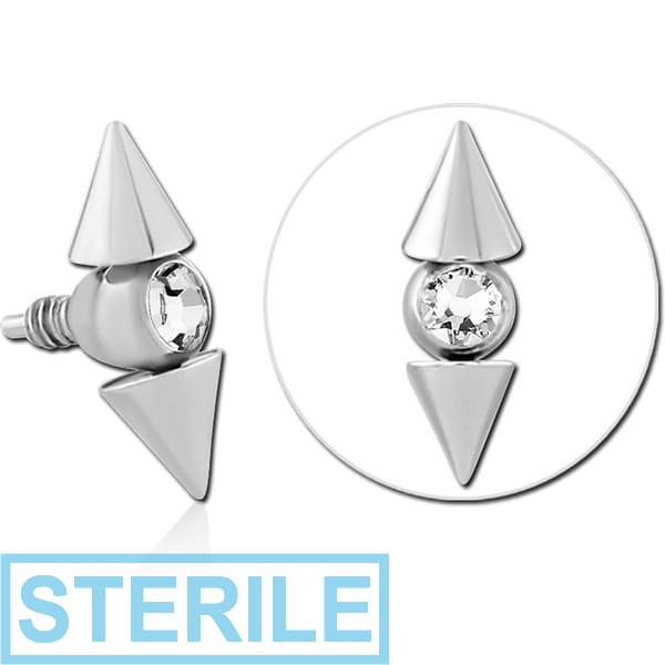 STERILE SURGICAL STEEL JEWELLED MICRO ATTACHMENT INTERNALLY THREADED PINS