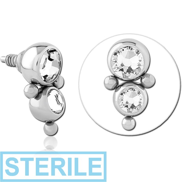 STERILE SURGICAL STEEL JEWELLED MICRO ATTACHMENT INTERNALLY THREADED PINS