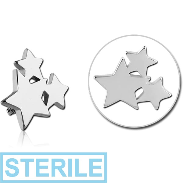 STERILE SURGICAL STEEL ATTACHMENT FOR 1.6MM INTERNALLY THREADED PINS - THREE STARS