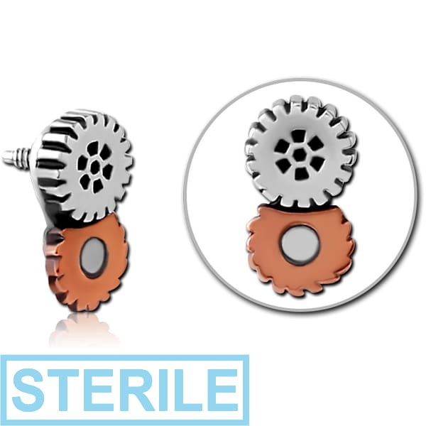 STERILE SURGICAL STEEL ATTACHMENT WITH COPPER PART FOR 1.6MM INTERNALLY THREADED PINS - STAEMPUNK