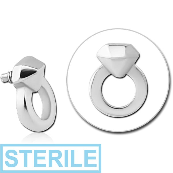 STERILE SURGICAL STEEL ATTACHMENT FOR 1.6MM INTERNALLY THREADED PINS - DIAMOND RING