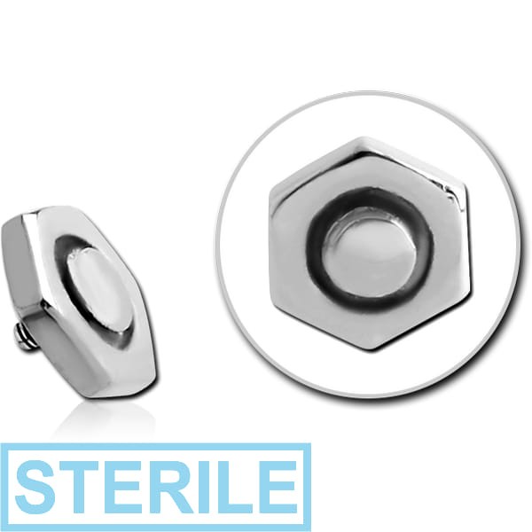 STERILE SURGICAL STEEL ATTACHMENT FOR 1.6MM INTERNALLY THREADED PINS - NUT