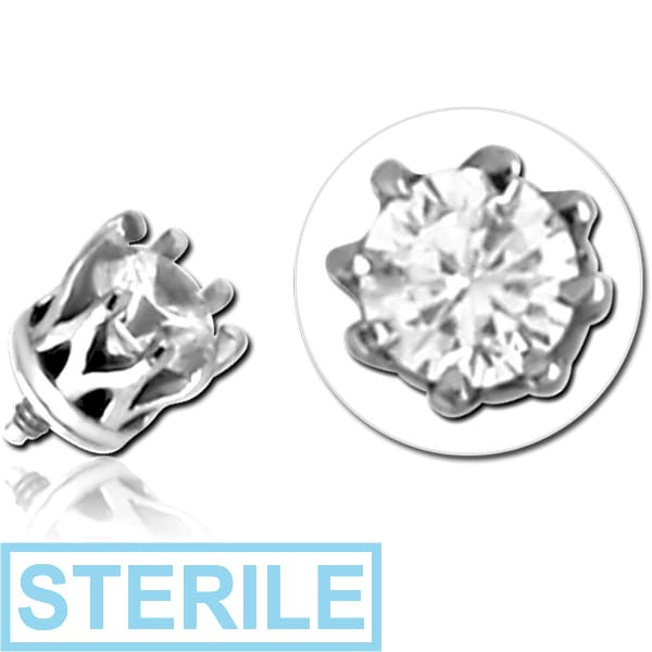 STERILE SURGICAL STEEL JEWELLED ATTACHMENT FOR 1.6MM INTERNALLY THREADED PINS