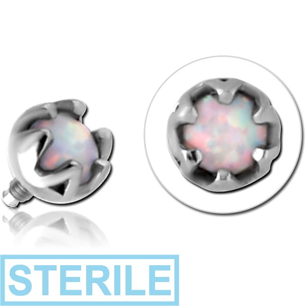 STERILE SURGICAL STEEL SYNTHETIC OPAL ATTACHMENT FOR 1.6MM INTERNALLY THREADED PINS