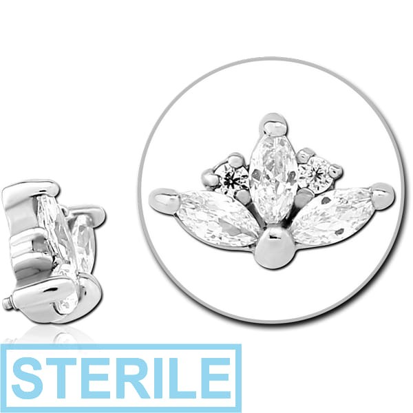 STERILE SURGICAL STEEL JEWELLED ATTACHMENT FOR 1.6MM INTERNALLY THREADED PINS
