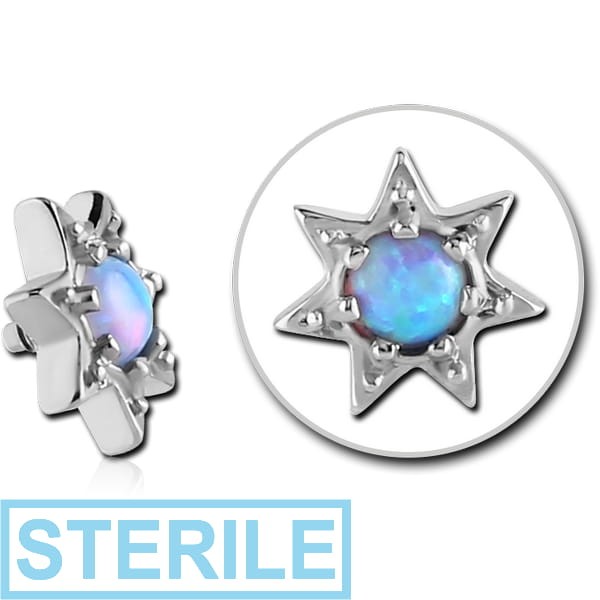 STERILE SURGICAL STEEL SYNTHETIC OPAL ATTACHMENT FOR 1.6MM INTERNALLY THREADED PINS - STAR