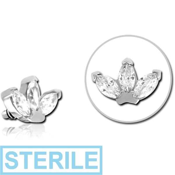 STERILE SURGICAL STEEL JEWELLED ATTACHMENT FOR 1.6MM INTERNALLY THREADED PINS