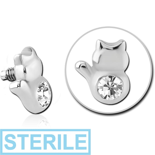 STERILE SURGICAL STEEL JEWELLED ATTACHMENT FOR 1.6MM INTERNALLY THREADED PINS - CAT