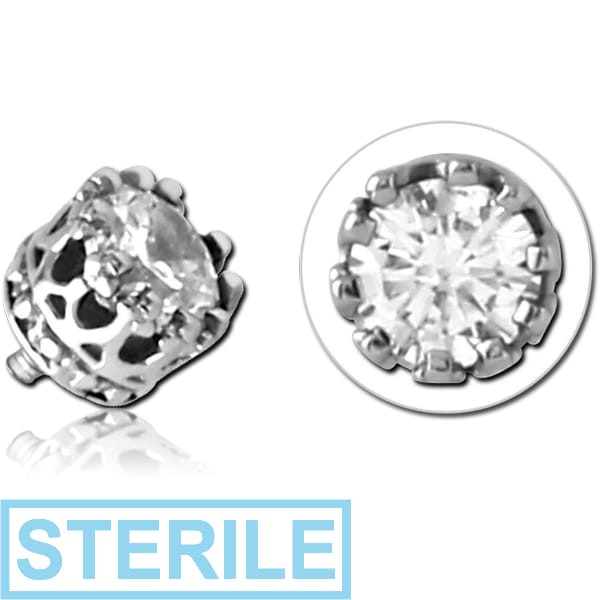STERILE SURGICAL STEEL JEWELLED ATTACHMENT FOR 1.6MM INTERNALLY THREADED PINS