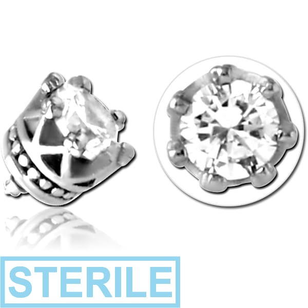STERILE SURGICAL STEEL JEWELLED ATTACHMENT FOR 1.6MM INTERNALLY THREADED PINS