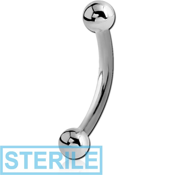 STERILE SURGICAL STEEL INTERNALLY THREADED CURVED MICRO BARBELL