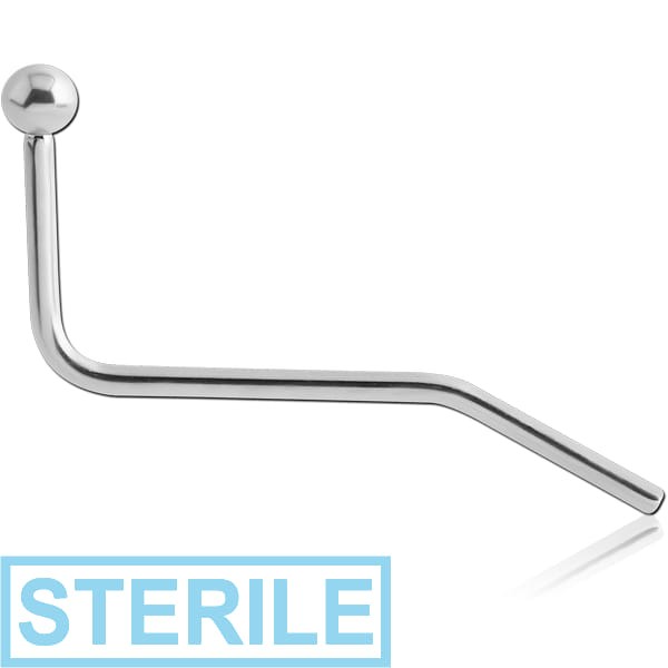 STERILE SURGICAL STEEL INTERNALLY THREADED MICRO FISH TAIL LABRET WITH BALL