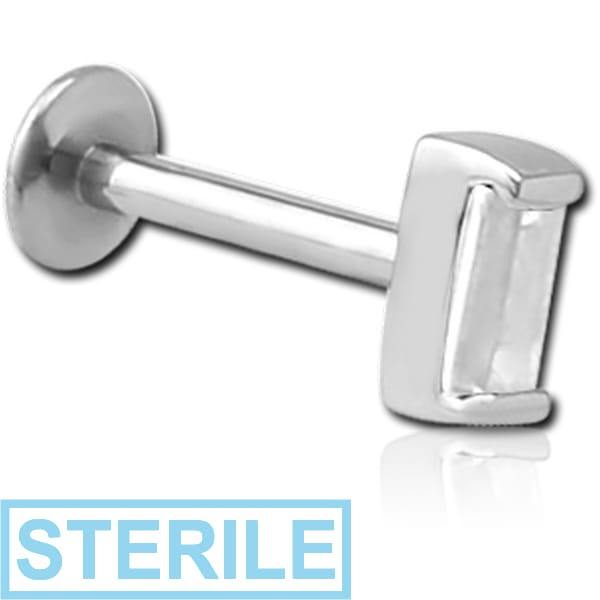 STERILE SURGICAL STEEL INTERNALLY THREADED JEWELLED MICRO LABRET