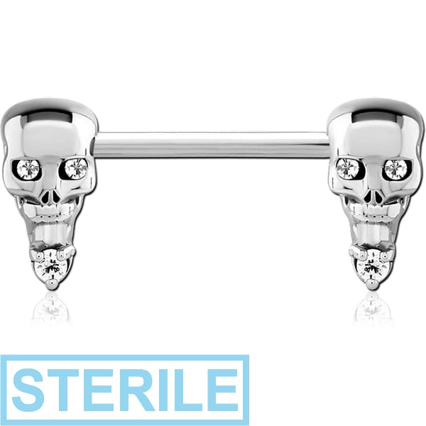 STERILE SURGICAL STEEL NIPPLE PIERCING INTERNAL THREADED BAR