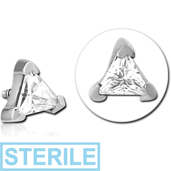 STERILE SURGICAL STEEL JEWELLED MICRO ATTACHMENT FOR 1.2MM INTERNALLY THREADED PINS - TRIANGLE