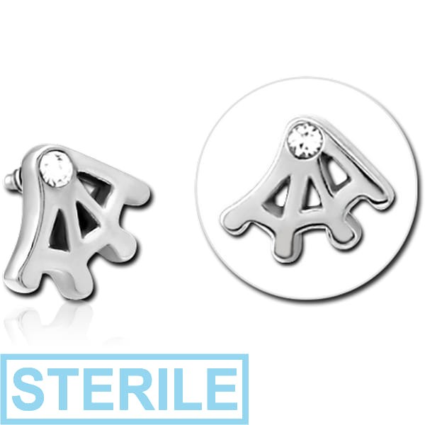 STERILE SURGICAL STEEL JEWELLED MICRO ATTACHMENT FOR 1.2MM INTERNALLY THREADED PINS - WEB