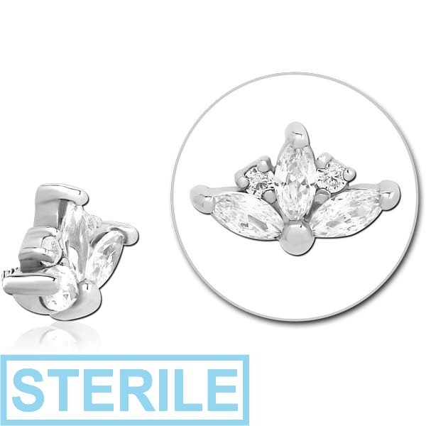 STERILE SURGICAL STEEL JEWELLED MICRO ATTACHMENT FOR 1.2MM INTERNALLY THREADED PINS