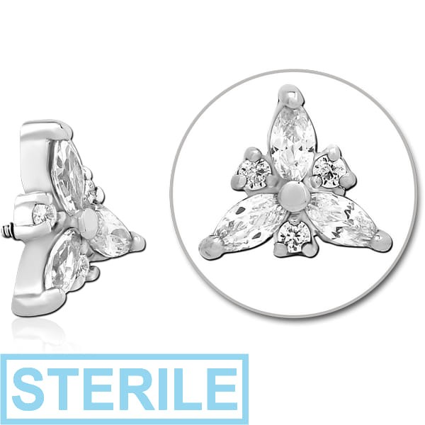 STERILE SURGICAL STEEL JEWELLED MICRO ATTACHMENT FOR 1.2MM INTERNALLY THREADED PINS - TRINITY