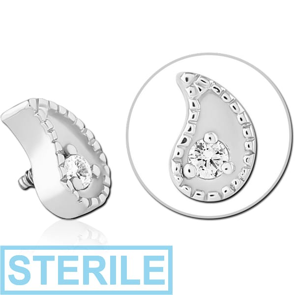 STERILE SURGICAL STEEL JEWELLED MICRO ATTACHMENT FOR 1.2MM INTERNALLY THREADED PINS
