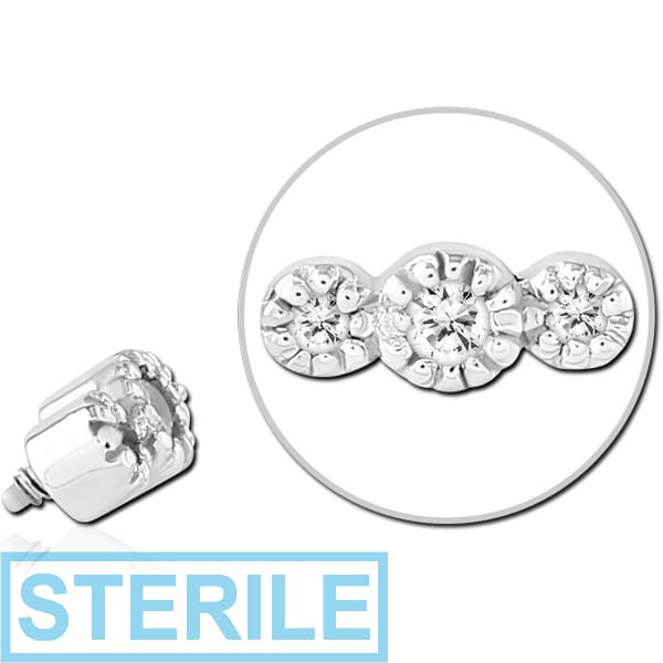 STERILE SURGICAL STEEL JEWELLED MICRO ATTACHMENT FOR 1.2MM INTERNALLY THREADED PINS