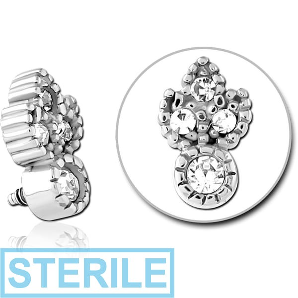 STERILE SURGICAL STEEL JEWELLED MICRO ATTACHMENT FOR 1.2MM INTERNALLY THREADED PINS