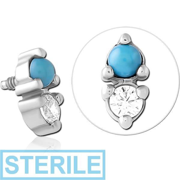 STERILE SURGICAL STEEL JEWELLED MICRO ATTACHMENT FOR 1.2MM INTERNALLY THREADED PINS