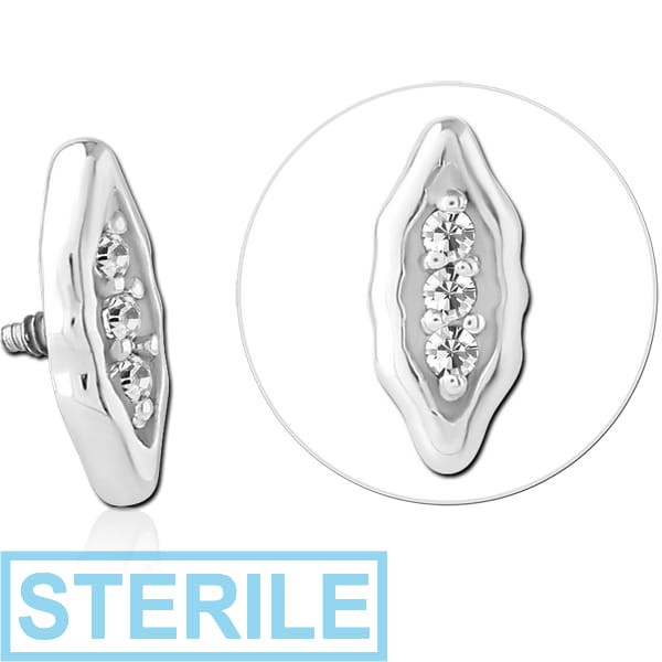 STERILE SURGICAL STEEL JEWELLED MICRO ATTACHMENT FOR 1.2MM INTERNALLY THREADED PINS