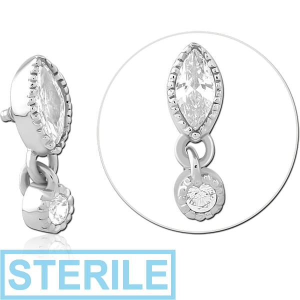 STERILE SURGICAL STEEL JEWELLED MICRO ATTACHMENT FOR 1.2MM INTERNALLY THREADED PINS