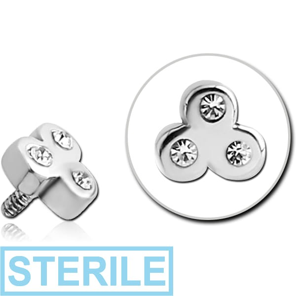 STERILE SURGICAL STEEL JEWELLED MICRO ATTACHMENT FOR 1.2MM INTERNALLY THREADED PINS - TRINITY
