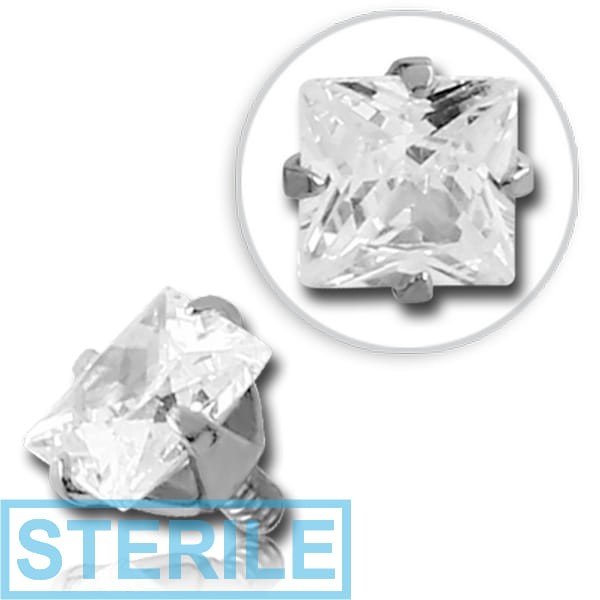 STERILE SURGICAL STEEL SQUARE PRONG SET JEWELLED FOR 1.6MM