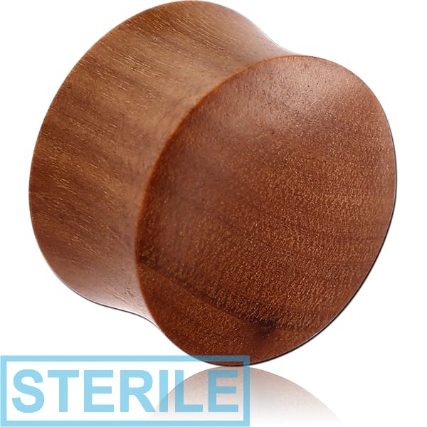 STERILE ORGANIC WOODEN PLUG ROSE-WOOD-SAWO DOUBLE FLARED