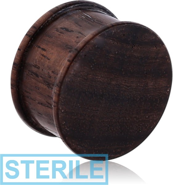 STERILE ORGANIC WOODEN PLUG BLACK ROSE WOOD-SONO RIDGED