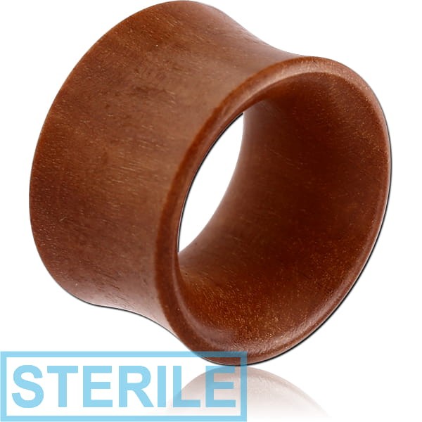 STERILE ORGANIC WOODEN TUNNEL ROSE-WOOD-SAWO DOUBLE FLARED THIN
