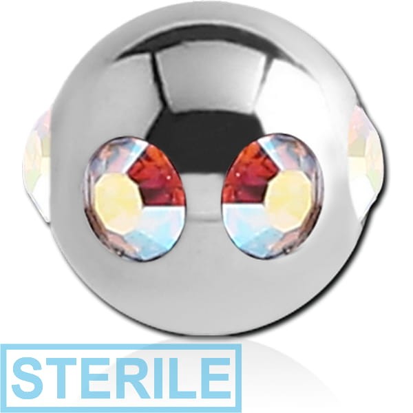 STERILE SURGICAL STEEL JEWELLED SATELLITE BALL