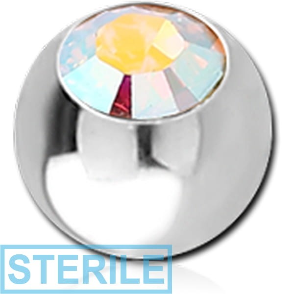 STERILE SURGICAL STEEL OPTIMA CRYSTAL JEWELLED MICRO BALL