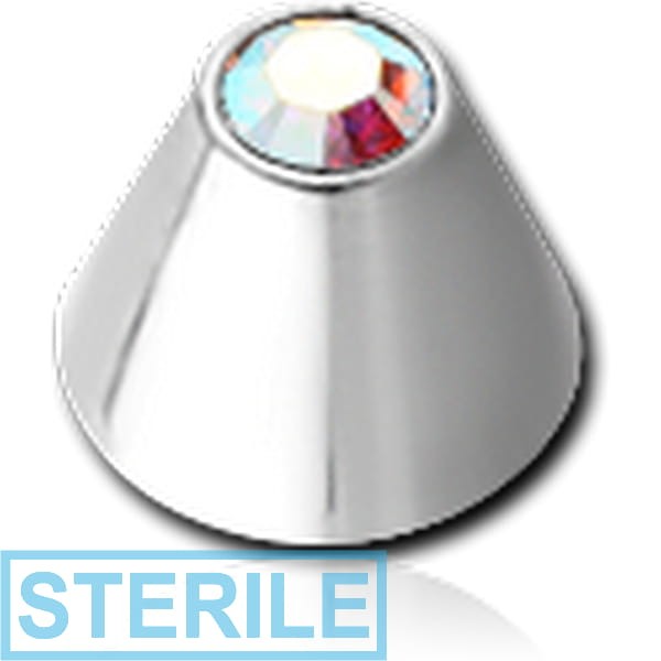 STERILE SURGICAL STEEL JEWELLED MICRO CONE