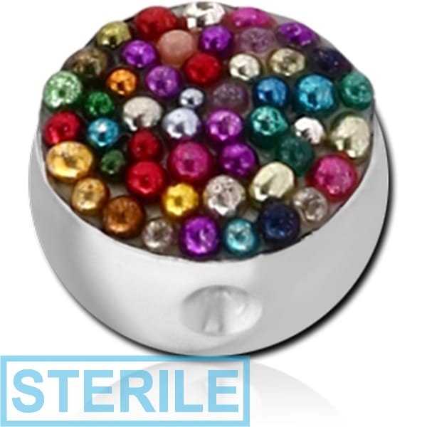 STERILE SURGICAL STEEL MULTICOLOUR BALLS FOR BALL CLOSURE RING