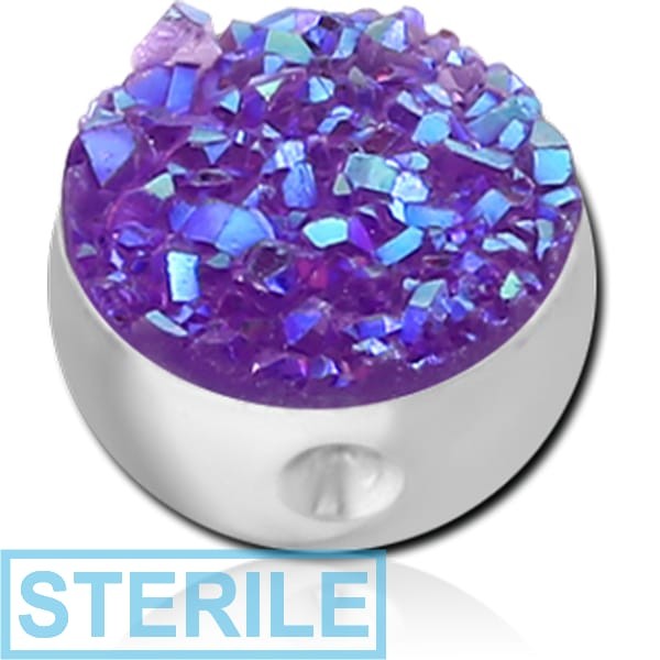STERILE SURGICAL STEEL DRUZY RESIN BALL FOR BALL CLOSURE RING