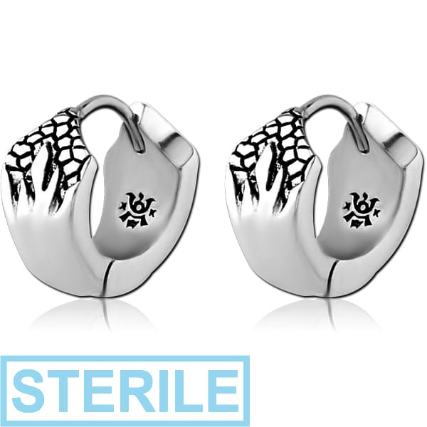 STERILE SURGICAL STEEL KOOL KATANA HUGGIES PAIR - FLAMES
