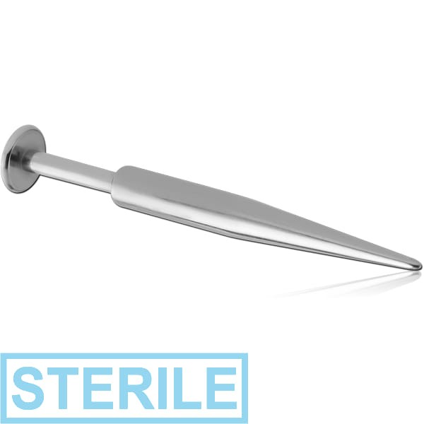 STERILE SURGICAL STEEL LABRET WITH LONG SPIKE