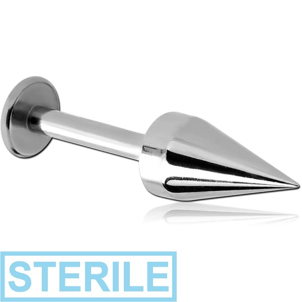 STERILE SURGICAL STEEL LABRET WITH SPIKE