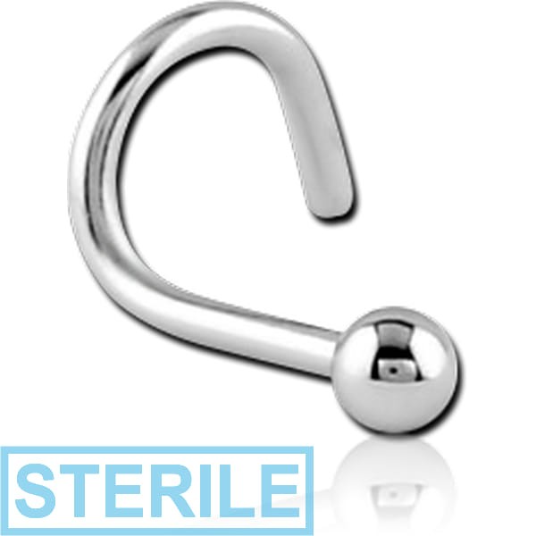 STERILE SURGICAL STEEL CURVED BALL NOSE STUD