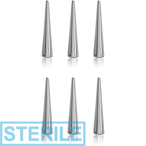 STERILE PACK OF 6 STERILE SURGICAL STEEL LONG CONES